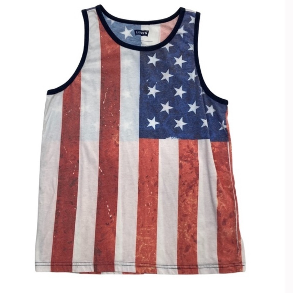 Levi’s American Flag Print Tank Top Size S